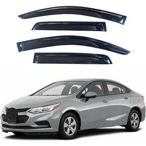 IG Window Visors Fit for 2016-2019 Chevrolet/Chevy Cruze, Out-Channel Rain Guards Vent Wind Deflectors 4PC, Car Accessories for 16-19 Cruze (Excludes Classic Model)