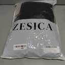 ZESICA Womens Long Sleeve Mini Dress 2026 Fall Crewneck Pleated Babydoll A Line Flowy Wedding Party Short Dresses (Black, L)