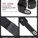 Jaffick Knee Wraps for Weightlifting (Pair)  70" Double-Layer Reinforced Compression Knee Wraps Sleeves with Strap Gym Accessories for Men & Women Powerlifting Support