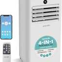 SereneLife 8,000 BTU Portable Air Conditioner and Heater, Small AC with Dehumidifier and Fan, Wifi Function, Mini AC Unit with 350 Sq. Ft. Coverage, Includes Remote Control and Window Mount Kit