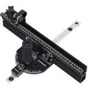 GOINGMAKE Compact Table Saw Miter Gauge with 360mm Fence and Multifunction Flip Stop and Positive Angle Stops, Miter Gauge for Table Saw Accessories, for Woodworking Cuts, Fits 3/4"x3/8" Slot