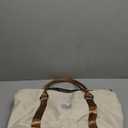 Travel Duffel Bag with Shoes Compartment, Overnight Weekender Bags for Women, Carry on Personal Item Bag (Large, A-Beige & Brown)
