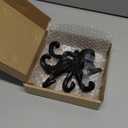 Octopus Cast Iron Wall Hook  Nautical Decorative Key Holder, Coastal Ocean Theme Wall Hanger for Entryway, Bathroom, or Bedroom, Heavy Duty Black Metal Hook