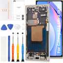 AMOLED Galaxy S24 Ultra LCD (Fingerprint Support) 6.78"+Titanium Gray/Violet/Orange Frame LCD Screen Replacement S928U S928A for Samsung Galaxy S24 Ultra Display Touch Digitizer Assembly