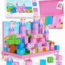 Gift-Ready Magnetic Building Blocks for Kids, Magnet Cubes  Princess Castle Toy Building Sets with Magnetic Storage Board  84-Piece Pixy Stacking STEM Building Toys for Boys & Girls Ages 3 to 12