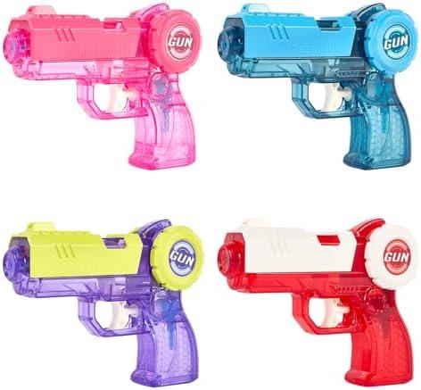BRWILOOG Water Guns for Kids - 4 Packs Squirt Guns Mini Water Pistol Small Water Blaster Toys 