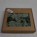 Ling's moment Artificial Flowers 50Pcs Elf Green Roses Decor w/Stems,3" Real Touch DIY Foam Floral for Wedding Bouquet/Centerpieces, Outdoors Party Backdrop, Room/Table, and Garden/Pot Decorations