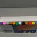 Jumbo Poster Markers Set: 12 Colors Large 15mm Wide Tip Permanent Ink Thick Acrylic Paint Pens for Rock Painting, Stone, Glass, Wood, Ceramic, Metal, Plastic, Fabric (Multicolor)