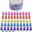 Tiergrade Push Pin Magnets - 58 Pack 7 Assorted Color Strong, Office, Use at Kitchen Home and School Classroom, for Refrigerator Dry Erase Board and Whiteboard