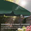 6.5ft Patio Umbrella with Push Button Tilt & Height Adjustable, UV50+ Sun Protection with Sturdy Fiberglass Ribs & Iron Pole, Market Umbrella for Outdoor Table Garden Backyard Beach