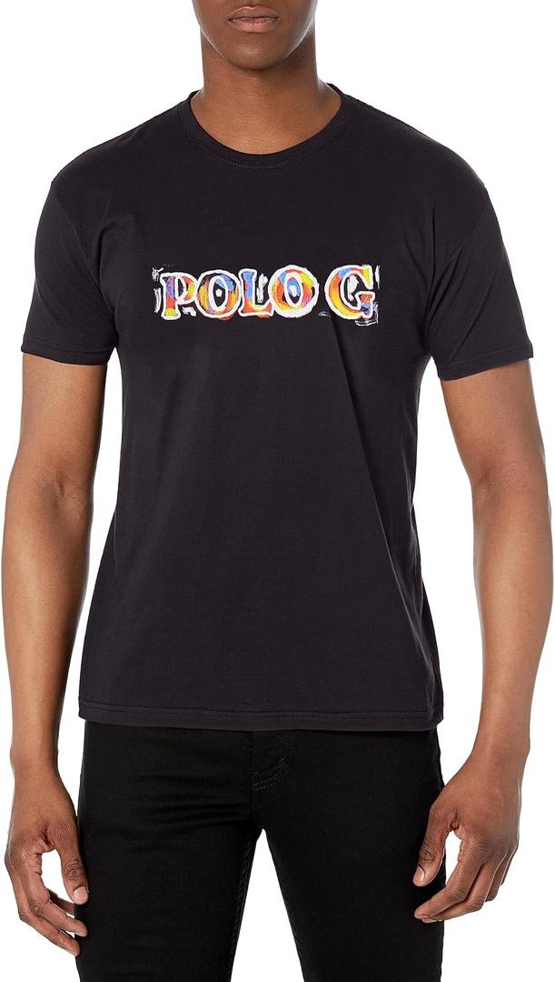 Unisex-Adult Standard Multi Colored Painted Tee (Black, XXL)