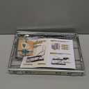 Upgraded Stainless Steel Pull-Out Trash Can Holder, Heavy-Duty Slide-Out Cabinet Organizer for 711 Gallon Bins, Silver(Trash Can Not Included)