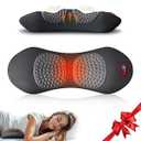 Cordless Lower Back Massager & Lumbar Support Pillow for Sciatica, Black