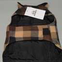 ASENKU Dog Winter Jacket Plaid Reversible Vest, Waterproof Dog Coat for Cold Weather, Perfect for Small to Large Dogs (Coffee, M)