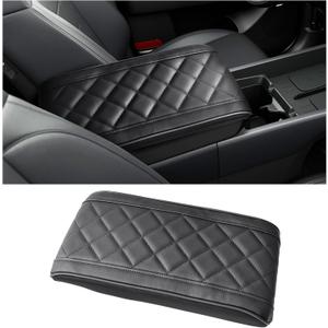 CDEFG Compatible with 2024 2025 2026 Hyundai Santa Fe Armrest Cover Center Console Cover for 2024 2025 2026 Hyundai Santa Fe MX5 Accessories Middle Console Pad(Require Armrest Lid Removal) (Black Type B)