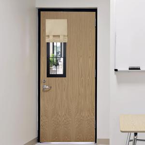 RYB HOME Classroom Door Window Cover, Blackout Shades for Classroom Windows and Doors Cover Lockdown Shades, Room Darkening Design Blocks Views, W 12 x L 30, 1 Panel, Biscotti Beige