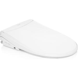 Brondell Thinline T44-EW Swash Electric Bidet Toilet Seat With Thin Profile, Heated,Remote Control, Oscillating Stainless Steel Nozzle, Warm Air Dryer, Night Light, Gentle Close Lid, Elongated