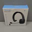 TECKNET Trucker Bluetooth Headphones with Microphone Noise Canceling Wireless On Ear Headset, Hands Free Wireless Headset for Cell Phone Computer Office Home Call Center Skype (Black)