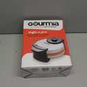 Gourmia Belgian Waffle Maker  Compact Design with Upright Storage, Adjustable Browning, and Easy-Clean Nonstick Ceramic Plates, Stainless Steel