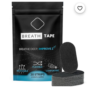 BREATH Tape (30 strips) Mouth Tape for Sleeping, Hypoallergenic, Medical Grade, Woven Cotton for Comfort and Gentle Pain Free Removal,Two Packages