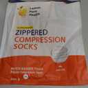 Zipper Compression Socks 20-30mmHg Open Toe with Zip Guard Skin Protection - Medical Zippered Compression Socks for Men & Women - 2XL, Beige