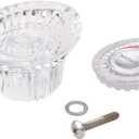 Moen 98039 Chateau Acrylic Knob Handle Replacement Kit for Single-Handle Tub/Shower, Clear