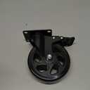 Caster Wheels, Heavy Duty 5 Inch Casters Set of 4, Locking Swivel Casters Wheels for Cart, Furniture and Workbench, Black