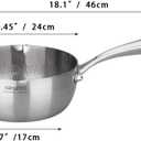 Titanium Saucepan with Lid, Non-Stick Titanium Pot, 500F Heat Resistant, Fast & Even Heating, Universal Induction Gas Electric Glass Halogen Cooktops, Dual-Pour Spouts Design3 QT), 3 Quart