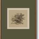 Vintage Canvas Wall Art Antique Tree Sketch Landscape Painting Prints Rustic Nature Wilderness Illustrations Art Wall Decor Framed and Ready to Hang for Farmhouse Country Office Decoration, 8x10 Inch
