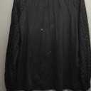 AUTOMET Womens Long Sleeve Shirts Pleated Lace Tops Fall Fashion Outfits Business Casual Blouses, Black, L