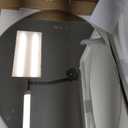 Irregular LED Bathroom Mirror with Lights, 32 x 24 Inch Asymmetrical Led Bathroom Vanity Mirror for Wall, Anti-Fog, Dimmable, Memory Function, Shatter-Proof, 3 Colors, Horizontal/Vertical (Irregular Oval Shape)