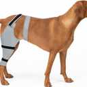 Joypig Dog Rear Leg Sleeve to Stop Licking: Soft Recovery Wrap for Hind/Back Leg Wounds, TPLO ACL Surgery, Surgical Sleeve for Small Medium Large Dogs, Cone Alternative (Left-2XL,Grey)