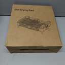 TOOLF Dish Drying Rack with Drainboard, Extendable Dish Rack for Kitchen Counter, Expandable Dish Drainer, Dish Strainer, Foldable Home Countertop Plate Storage Rack with Cutlery Holder, Gray