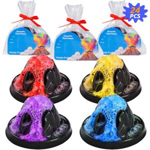 24 Pack Erupting Volcano Science Kit Valentines Gifts Party Favors with Valentine's Cards STEM Projects Educational Toys for Boys Girls School Exchange
