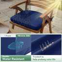 Outdoor Chair Cushions Set of 2: Waterproof & Fade Resistant Patio Furniture Cushions - 19 x 19 x 2 Inch Non Slip Round Corner Seat Cushion Pads with Removable Cover for Garden Yard Lawn, Dark Grey