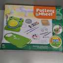 Aujazyble Pottery Wheel for Kids - Complete Pottery Painting Kit Arts and Crafts for Kids Ages 8-12 with 3 Pack Air Dry Clay Art Supplies Toys for Girls Boy Birthday Gift for 6 7 8 9 10 11 12+ (Green)