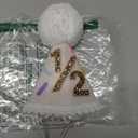 Donut 1/2 Birthday Hat - Sweet 6 Months Birthday Party Decorations,Colorful Donut White Cone Hat,Half Way To One Cake Smash Photo Props,Gold Glitter Number 1/2 Party Crown