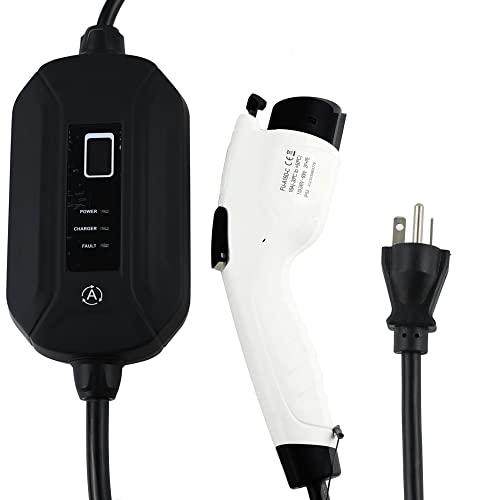 Wisepick Portable EV Charger 16 Amp 240V with NEMA 5-15 Level 1 or NEMA 6-20 Level 2 Electric Vehicle Charging Station Adapter 24.6 ft (Level 2 (NEMA 6-20))