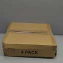 Stacking Drawer Organizer - 4pc Gray Plastic Stackable Drawers - Front Opening Storage Bins