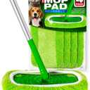 VanDuck Reusable Mop Pads Compatible with Swiffer Sweeper (4-Pack) - Washable Microfiber Mop Pads for Wet & Dry Use - All Purpose Floor Mopping and Cleaning Product (Green)