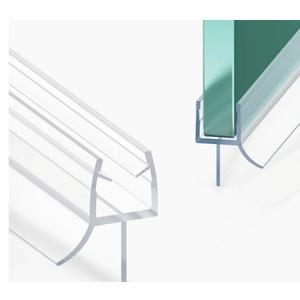 2PCS Shower Door Bottom Seal Strip, Clear PVC, 36" Length, Fits10mm Thick Glass, Prevents Leaks & Water Damage, Easy Installation, No Adhesive Required (Clear, 36in for 3/8"(10mm) Door)