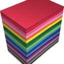 Better Office Products 100 Pack EVA Foam Sheets, 5.5 x 8.5 Inch, Assorted Colors (20 Colors), 2mm Thick, for Arts and Crafts, 100 Sheets