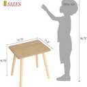 AWASEN Side Table, Small End Accent Table for Living Room Bedroom Office Small Spaces, Modern Wood Side Table Nightstand with Solid Wood, Easy Assembly, (Natural)