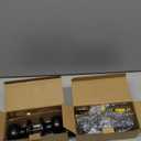 (2 Pack) Entry Door Knobs with Lock and Keyed Alike, Interior/Exterior Flat Ball Door Locks for Bedroom/Bathroom/Front/Offic Doors, Matte Black Finish