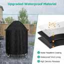 SunPatio Grill Cover Compatible with Weber, Big Green Egg, Char-Broil 22 Inch Charcoal Kettle Grills, Outdoor Waterproof BBQ Grill Cover, Compared to Weber 7150, 27.7" Dia x 38" H