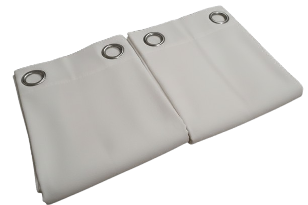 2pcs White Sheer Window Curtains Panels Opaque White 41" x 42"