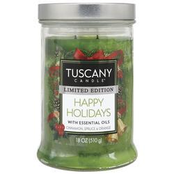 Tuscany Candle Happy Holidays With Essential Oils 18Oz