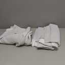 Woaboy Back Tab Greyish White Light Blocking Curtains 92 Length 2 Panels, Long Curtains for Living Room Bedroom Pinch Pleated Thermal Insulated Room Darkening Blackout Ceiling Track Drapes with Hooks