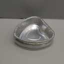 12 Pcs Heart Shaped Cake Pans with Lids, Mini Aluminum Foil Heart Cupcake Baking Tins Non-stick Cake Baking Pans for Kitchen Valentine's Day, Mother's Day, Wedding, Party (12PCS 20*18*13cm)