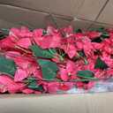60 Pcs Artificial Faux Bougainvillea Fake Flower Silk Bougainvillea Branches UV Resistant Outdoor Indoor Decoration for Wedding Home Centerpieces Outside Decor (Rose Red)